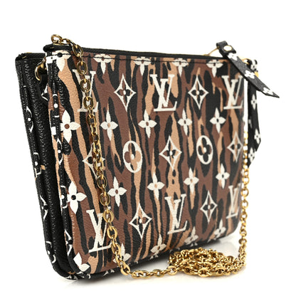 Louis Vuitton Monogram Giant Jungle Pochette Double Zip Black 3 of 13