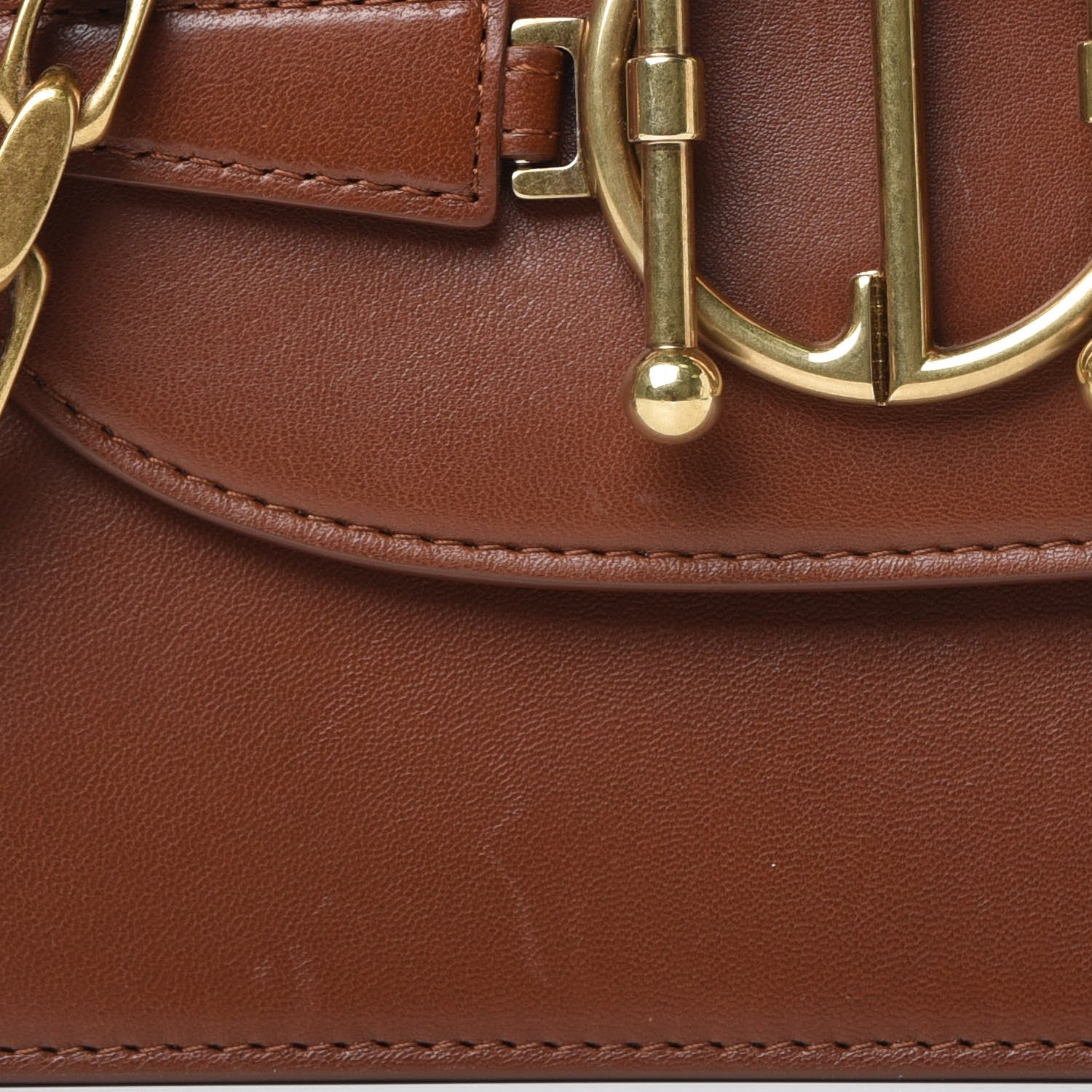 Christian Dior Calfskin Direction Flap Brown 8 of 8