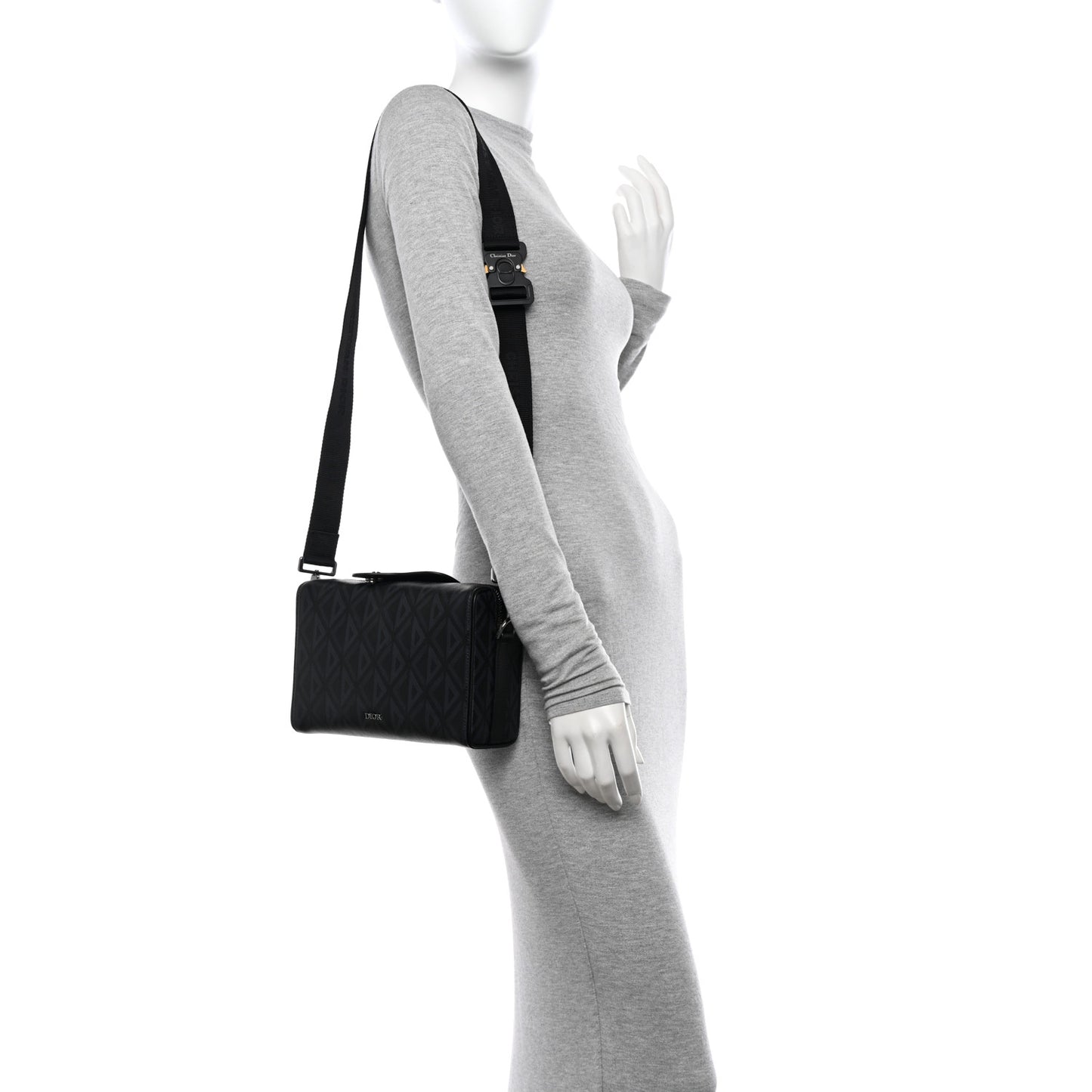 Coated Canvas CD Diamond Lingot 22 Bag Black