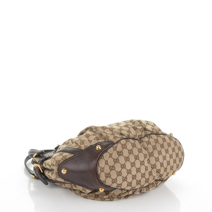 Gucci Monogram Medium Jockey Tote Dark Brown 4 of 7