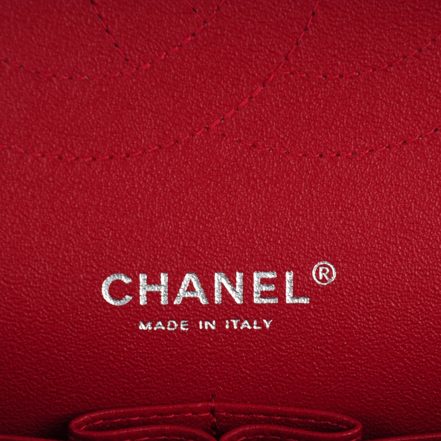 Caviar Quilted Jumbo Double Flap Red