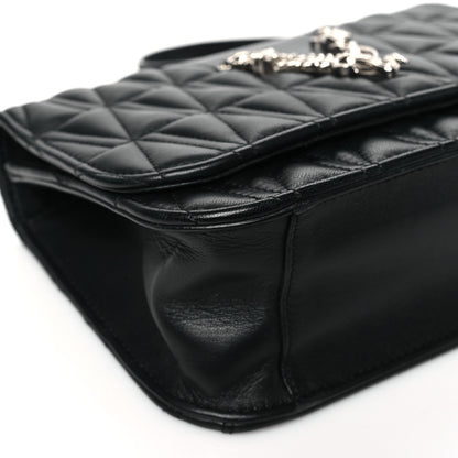 Versace Nappa Quilted Virtus Top Handle Shoulder Bag Black 8 of 10