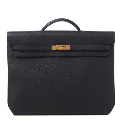 Hermes Togo Kelly Depeches 36 Black 1 of 12