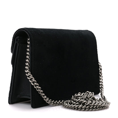 Gucci Suede Super Mini Dionysus Shoulder Bag Black 3 of 11