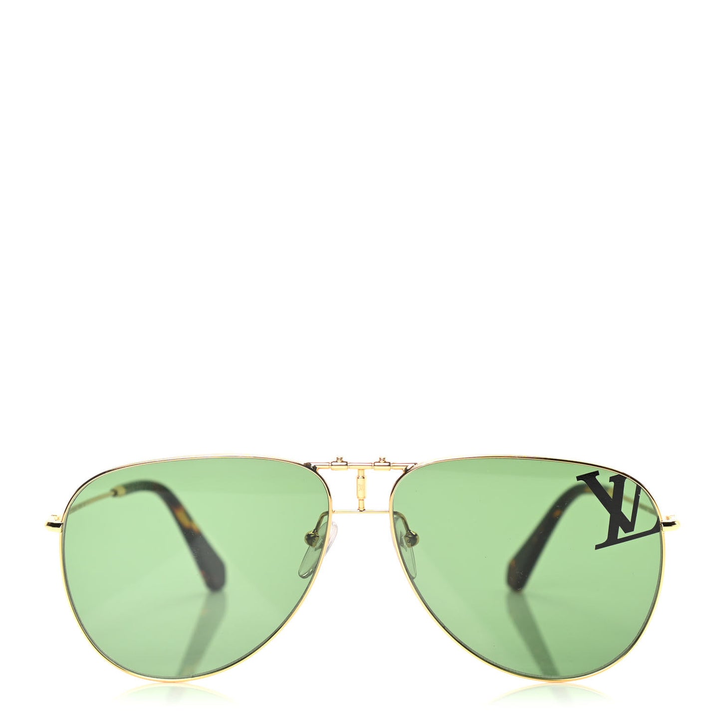 Metal Aviator Sunglasses Z1380U Gold Green