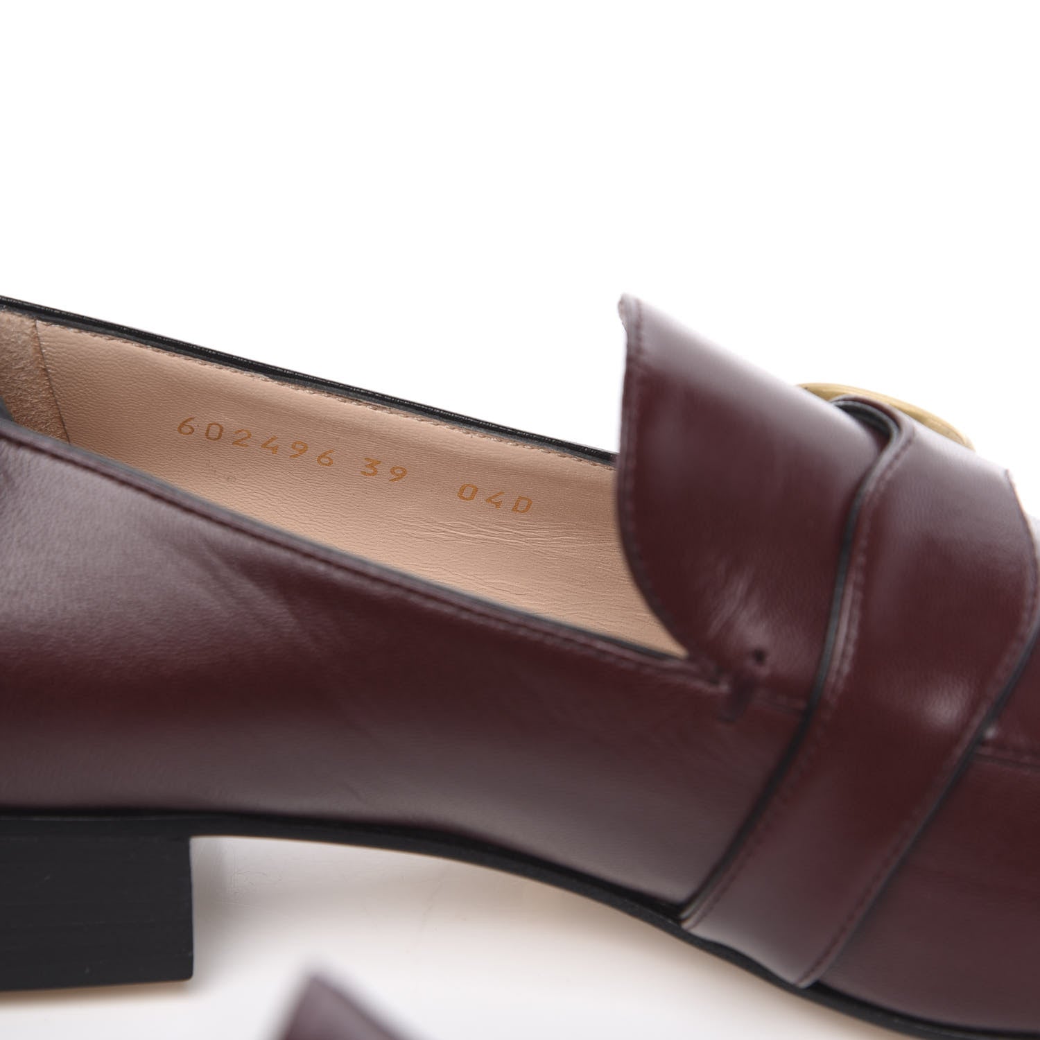 Gucci Malaga Kid Womens GG Marmont Loafers 39 Vintage Bordeaux 5 of 9