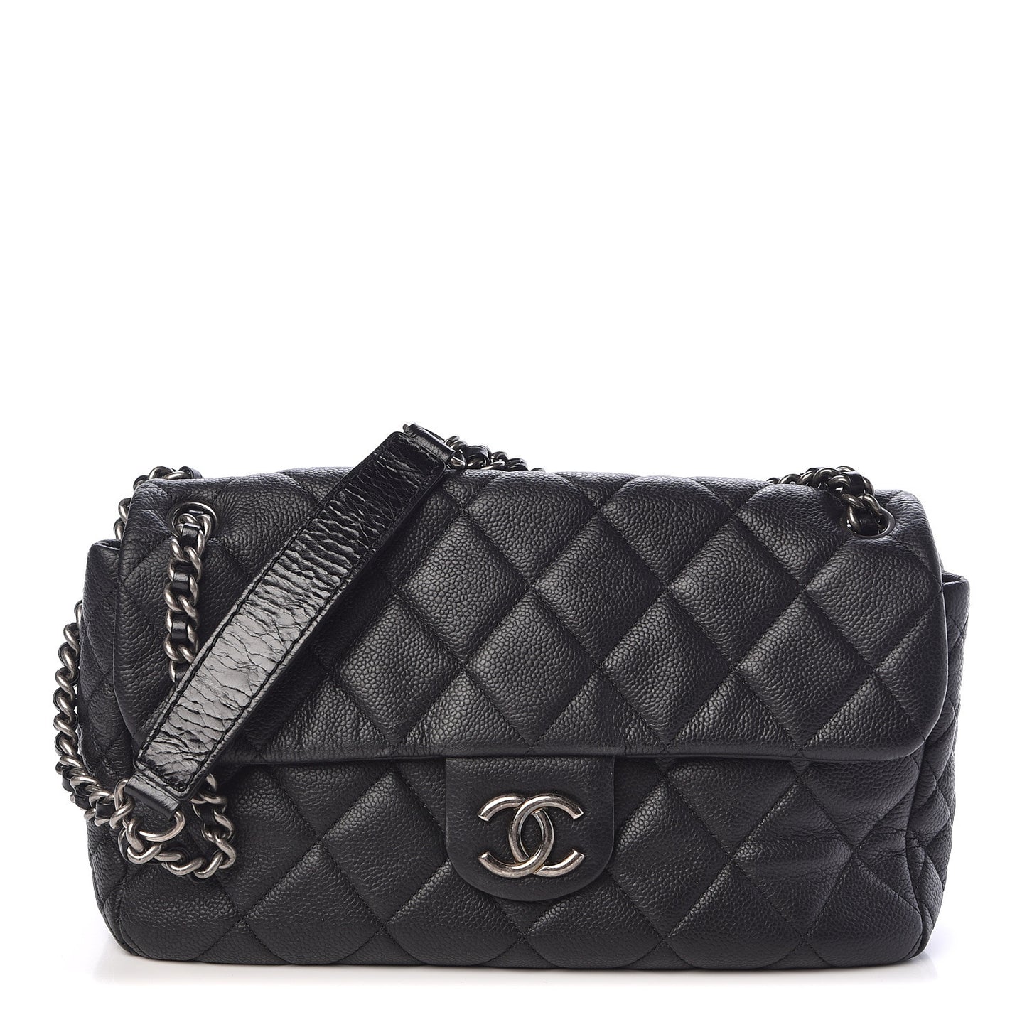 Caviar Quilted Coco Casual Flap Black