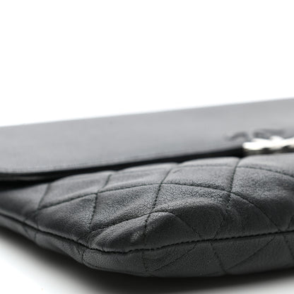 Chanel Goatskin Quilted CC Box Pouch Black 10 of 12