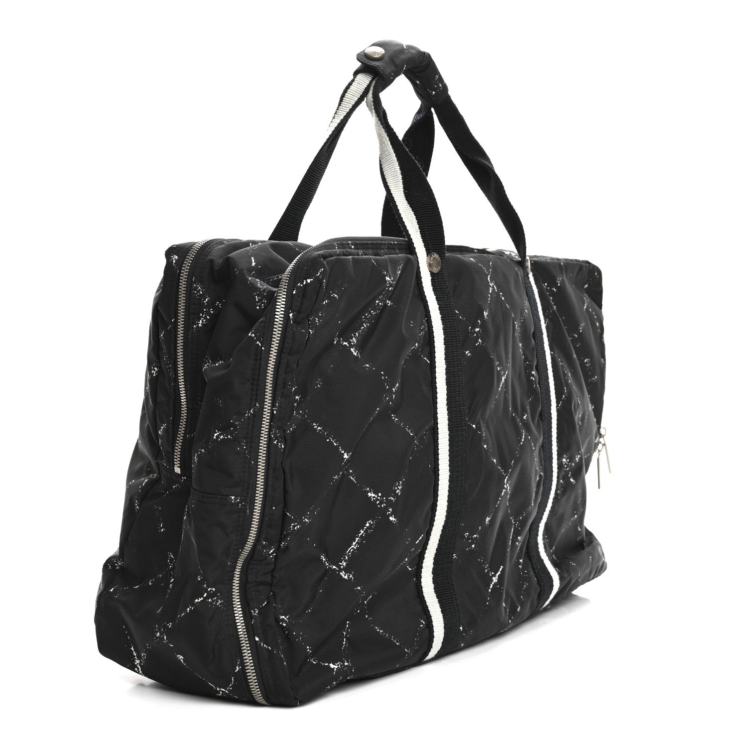 Chanel Nylon Large Travel Duffle Bag Black 2 of 12