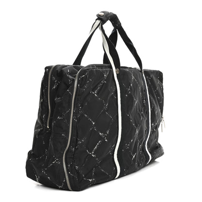 Chanel Nylon Large Travel Duffle Bag Black 2 of 12