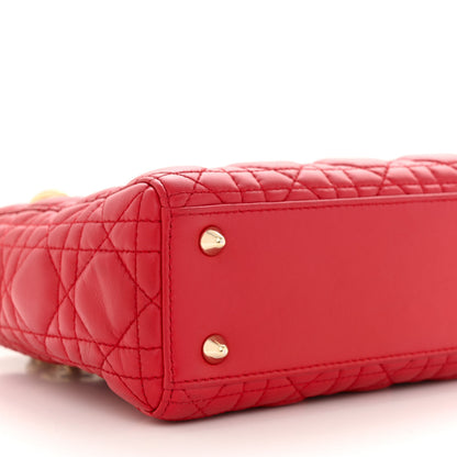 Christian Dior Lambskin Cannage Small Lucky Badges My Lady Dior Red 8 of 10