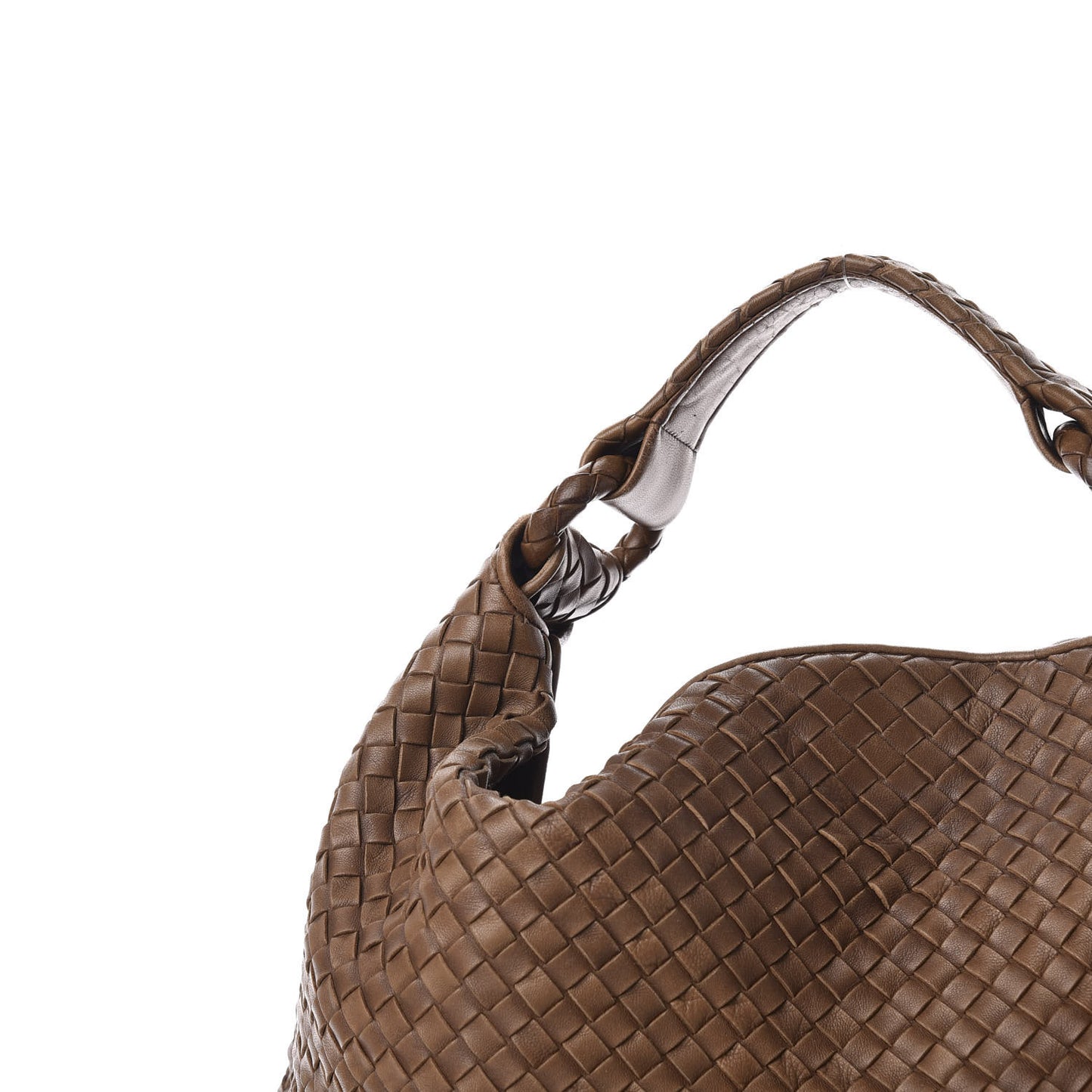 Nappa Intrecciato Pyramid Hobo Noce