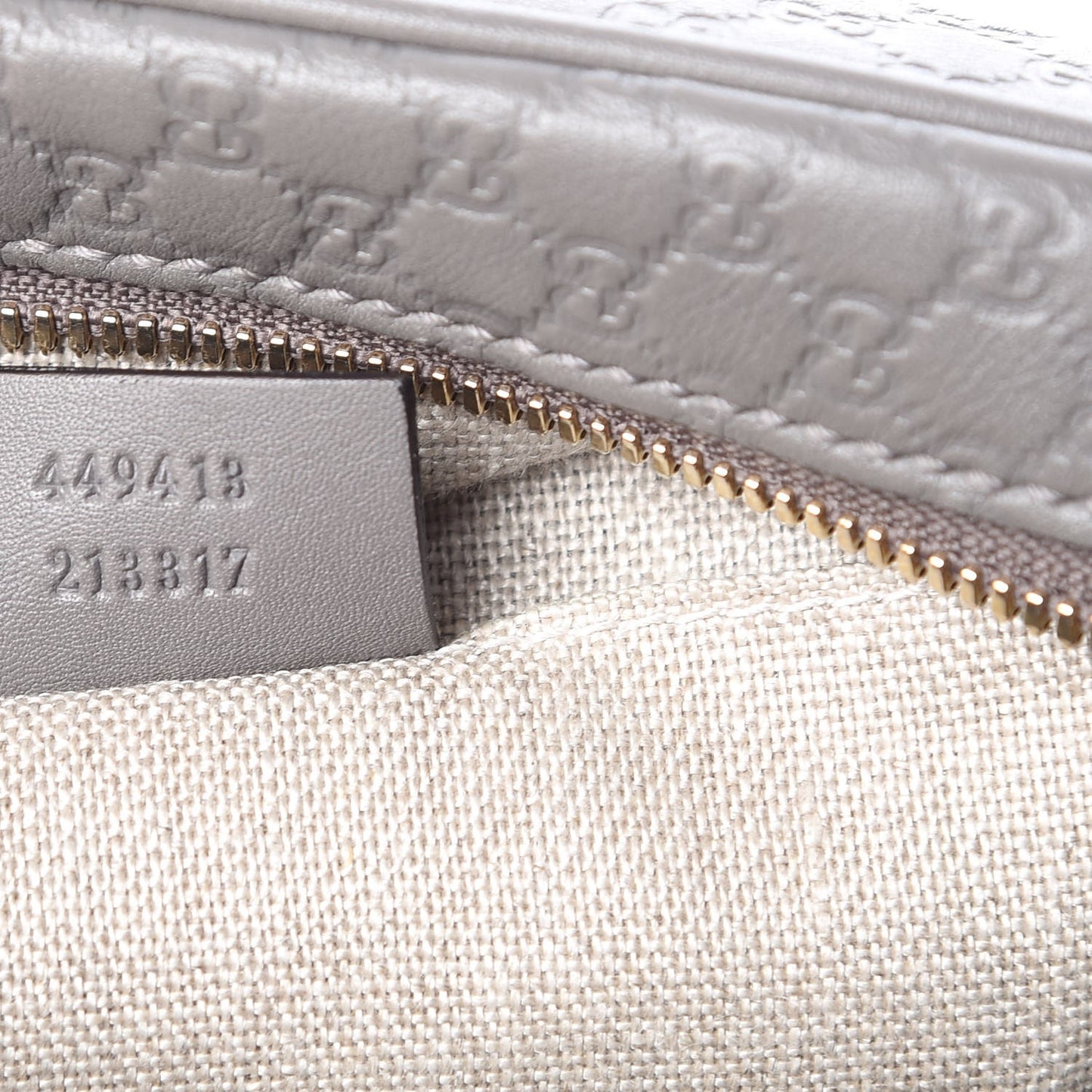 Microguccissima Mini Bree Messenger Bag Grey