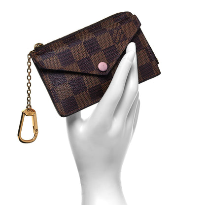 Louis Vuitton Damier Ebene Recto Verso Card Holder Rose Ballerine 2 of 7