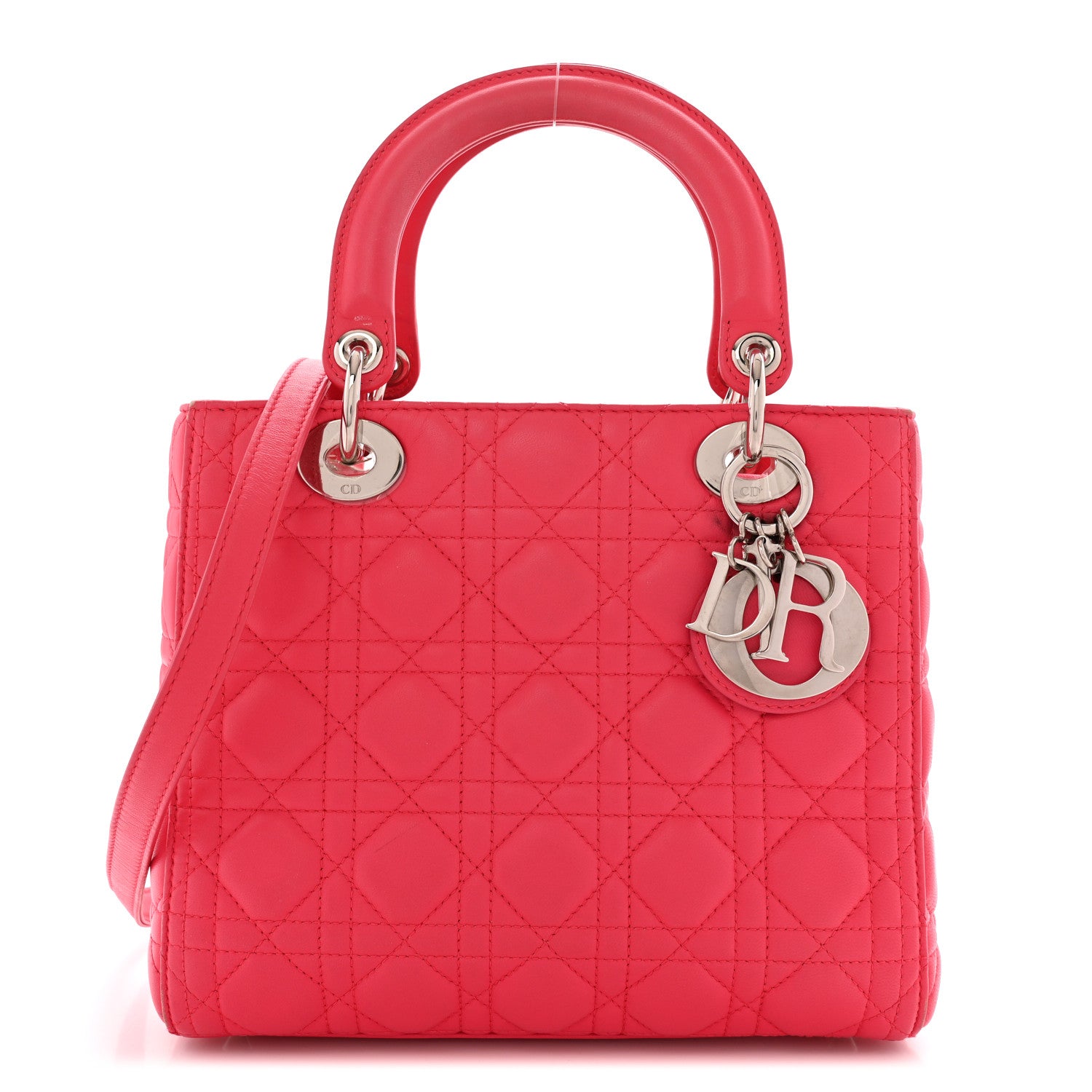 Christian Dior Lambskin Cannage Medium Lady Dior Pink 1 of 13