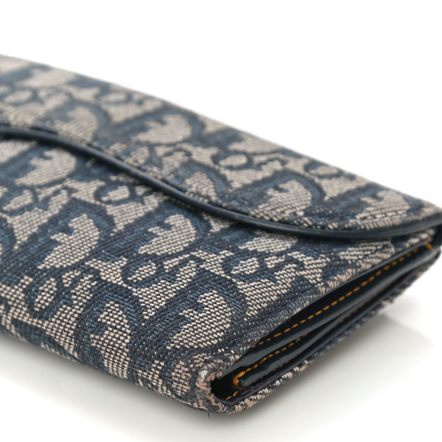 Christian Dior Monogram Saddle Wallet Navy 9 of 13