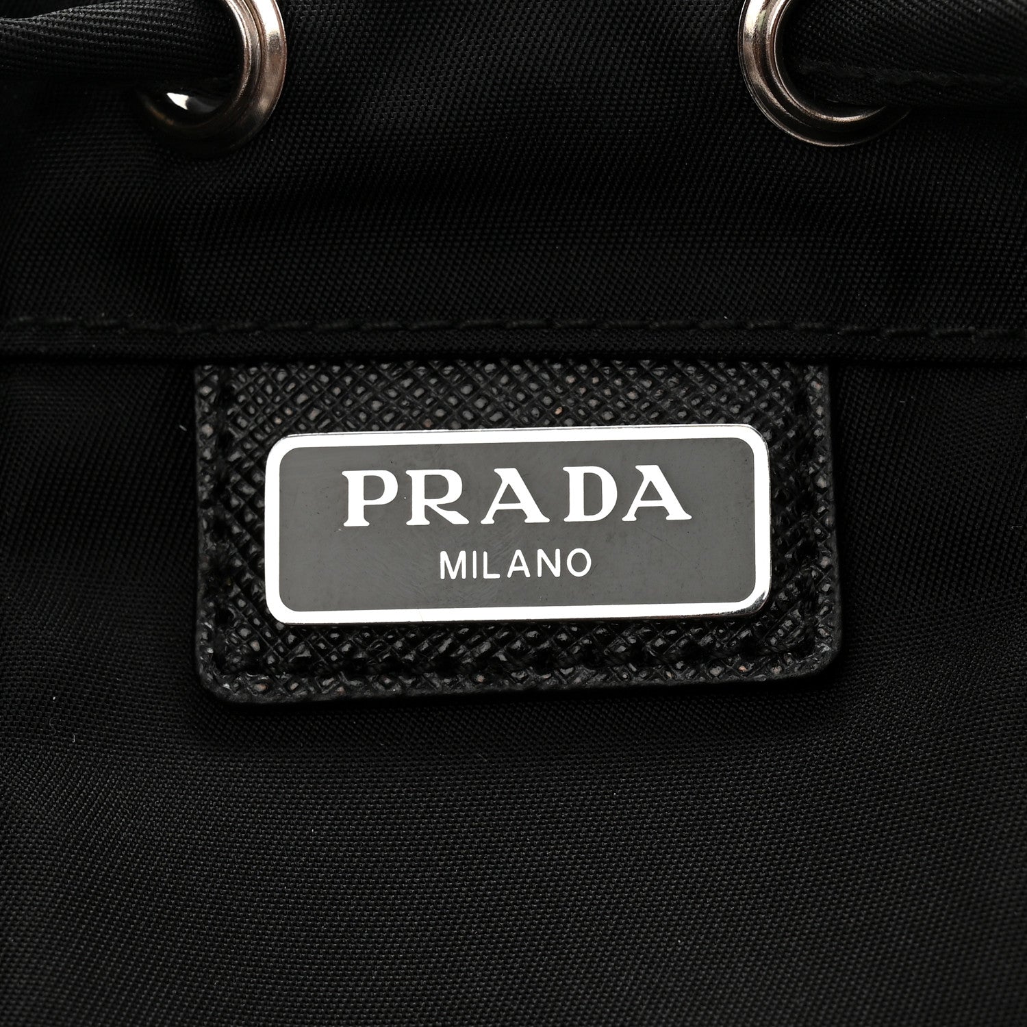Prada Nylon Vela Drawstring Pouch Black 1824379 – FASHIONPHILE