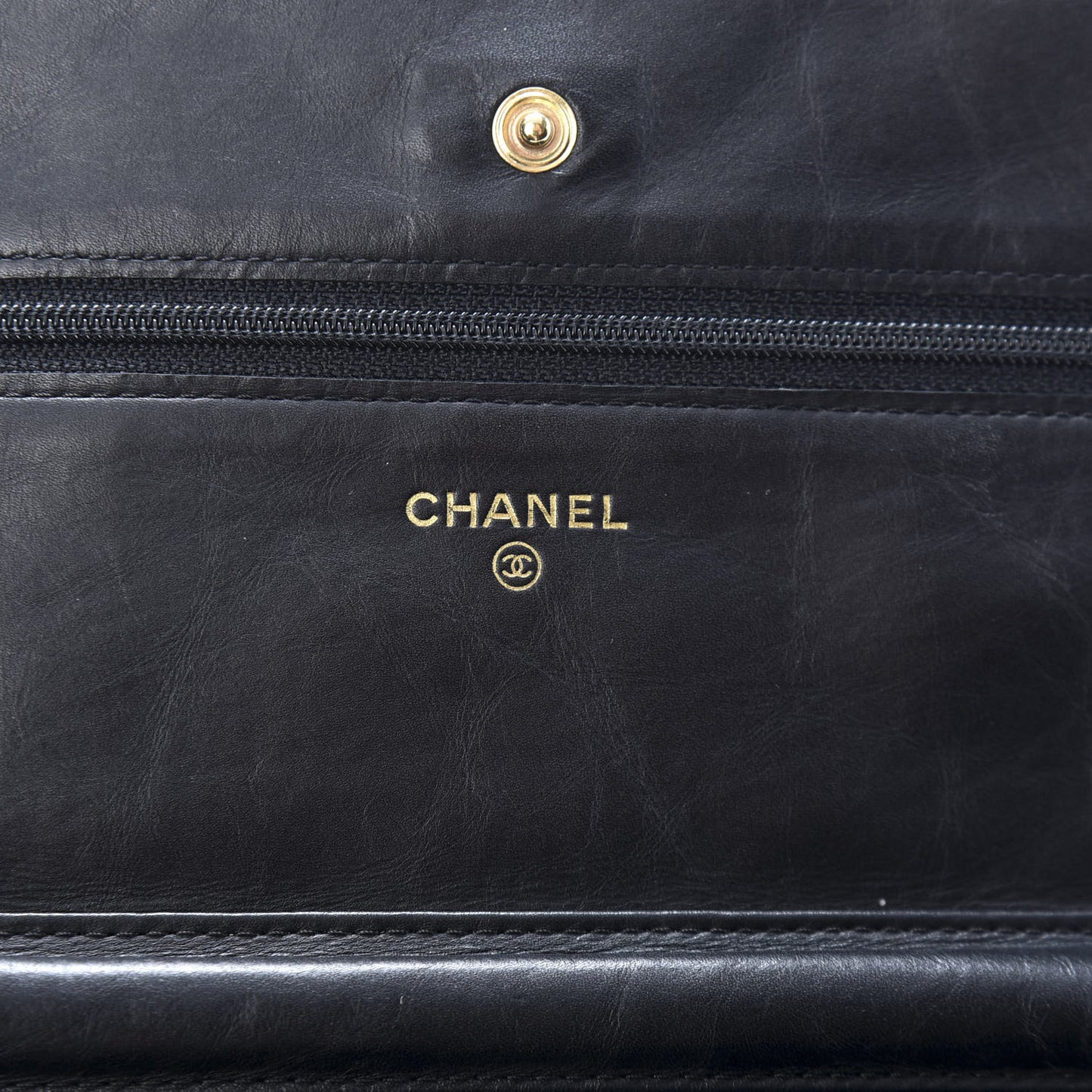 Aged Calfskin Quilted Reissue Wallet On Chain WOC Black