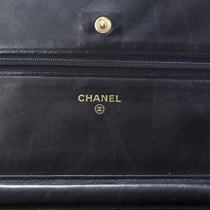 Chanel Aged Calfskin Quilted Reissue Wallet On Chain WOC Black 7 of 12