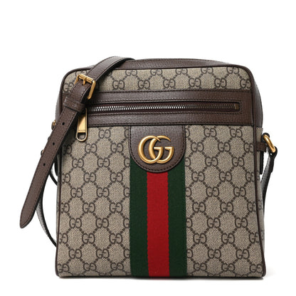 Gucci GG Supreme Monogram Web Small Ophidia Messenger Bag Brown 1 of 10