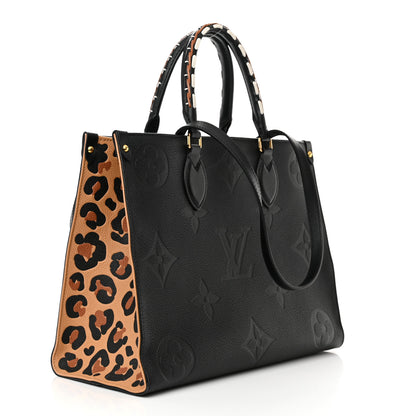 Louis Vuitton Empreinte Monogram Giant Wild At Heart Onthego MM Black 3 of 10