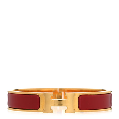 Hermes Enamel Narrow Clic Clac H Bracelet GM Rouge 1 of 6