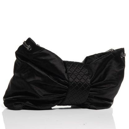 Chanel Satin Large Bow Bag Black 3 of 7