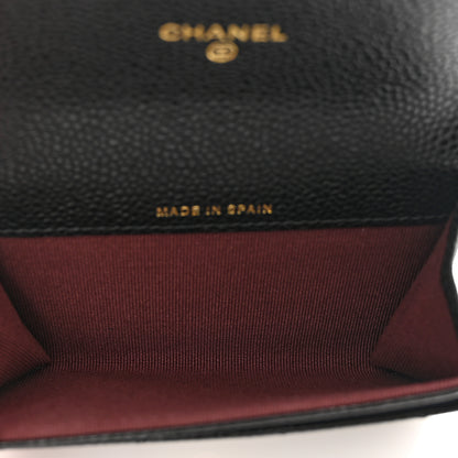 Chanel Caviar Quilted Flap Card Holder Wallet Black 5 of 9