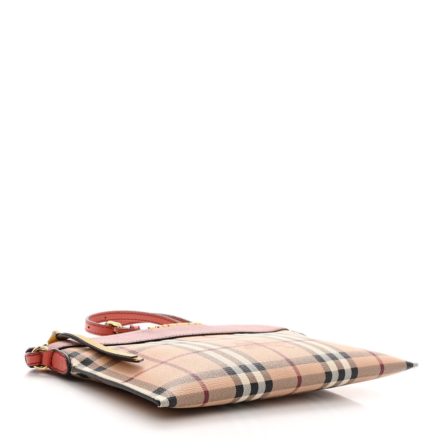 Burberry Haymarket Check Peyton Crossbody Clutch Bag Dusty Pink 4 of 11