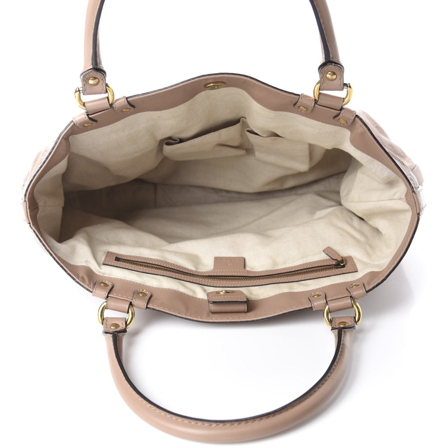 Guccissima Large Scarlett Stud Tote Dusty Rose