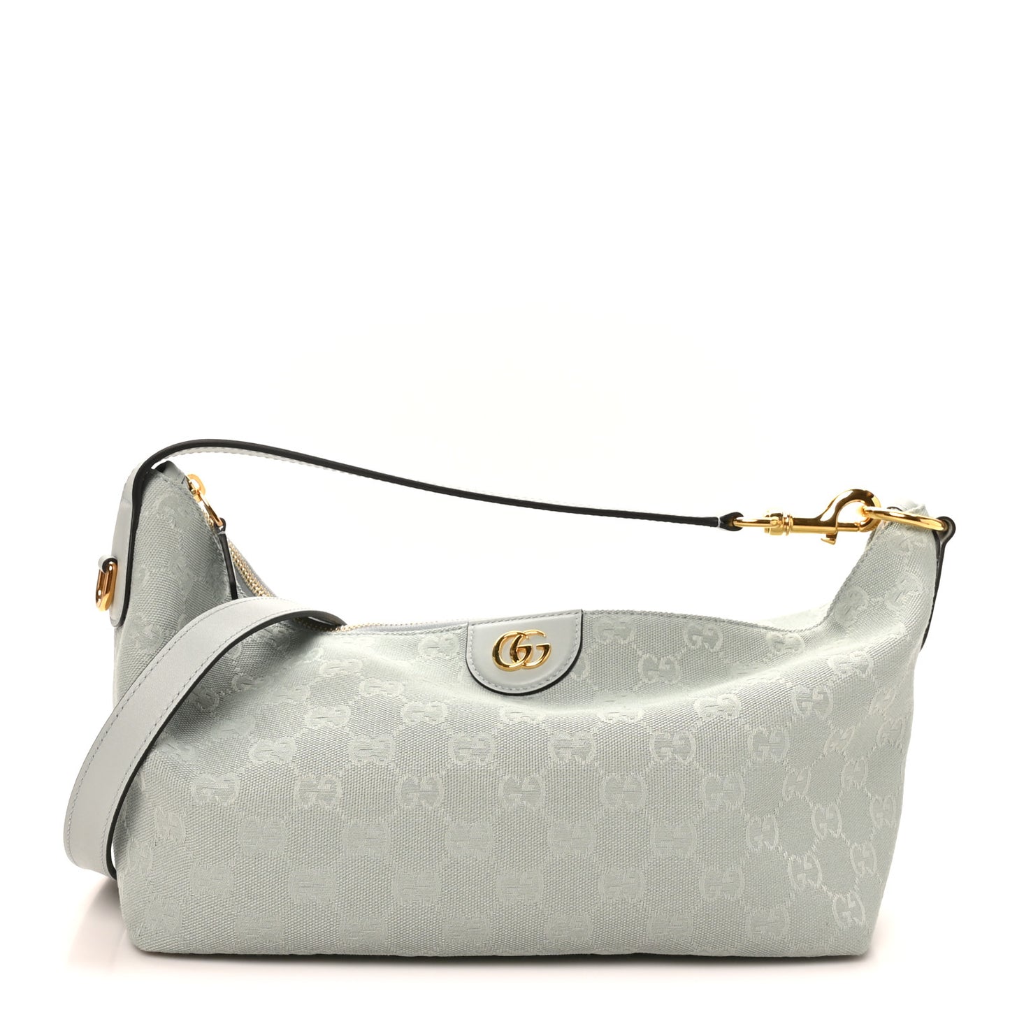 GG Monogram Web Medium Vanity Light Blue