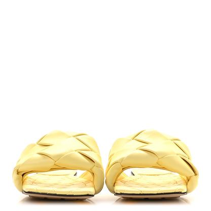 Bottega Veneta Nappa Maxi Intrecciato Lido Flat Sandals 36 Lemonade 3 of 8