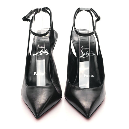 Christian Louboutin Calfskin Condora Sling 100 Pumps 37 Black 2 of 8
