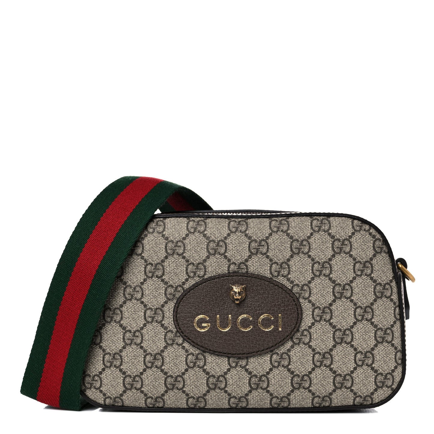 GG Supreme Monogram Web Neo Vintage Shoulder Bag Beige New Acero Crop