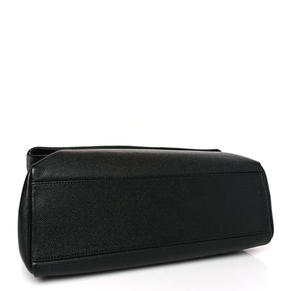 Saint Laurent Grain De Poudre Medium West Hollywood Monogram Fold-Over Black 4 of 9