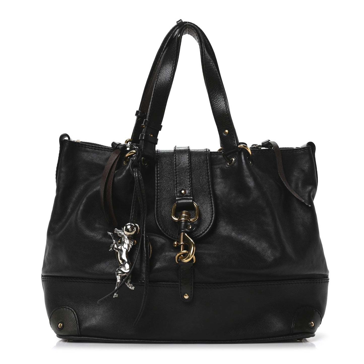 Goatskin Large Kerala Bag Black