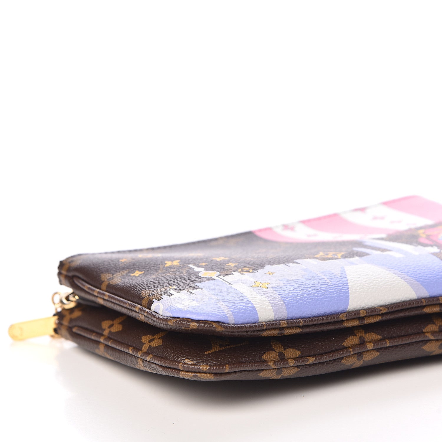 Louis Vuitton Monogram 2019 Christmas Animation Double Zip Pochette 9 of 11