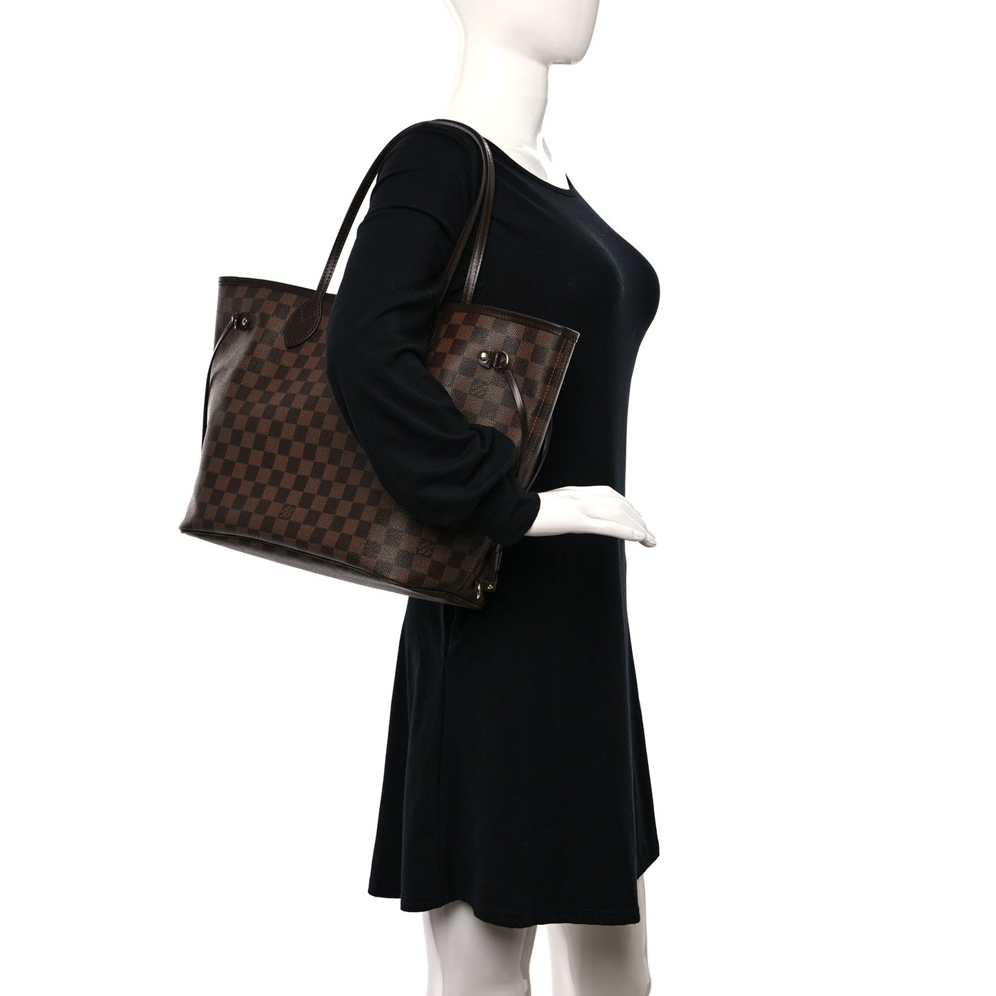Damier Ebene Neo Neverfull MM Rose Ballerine
