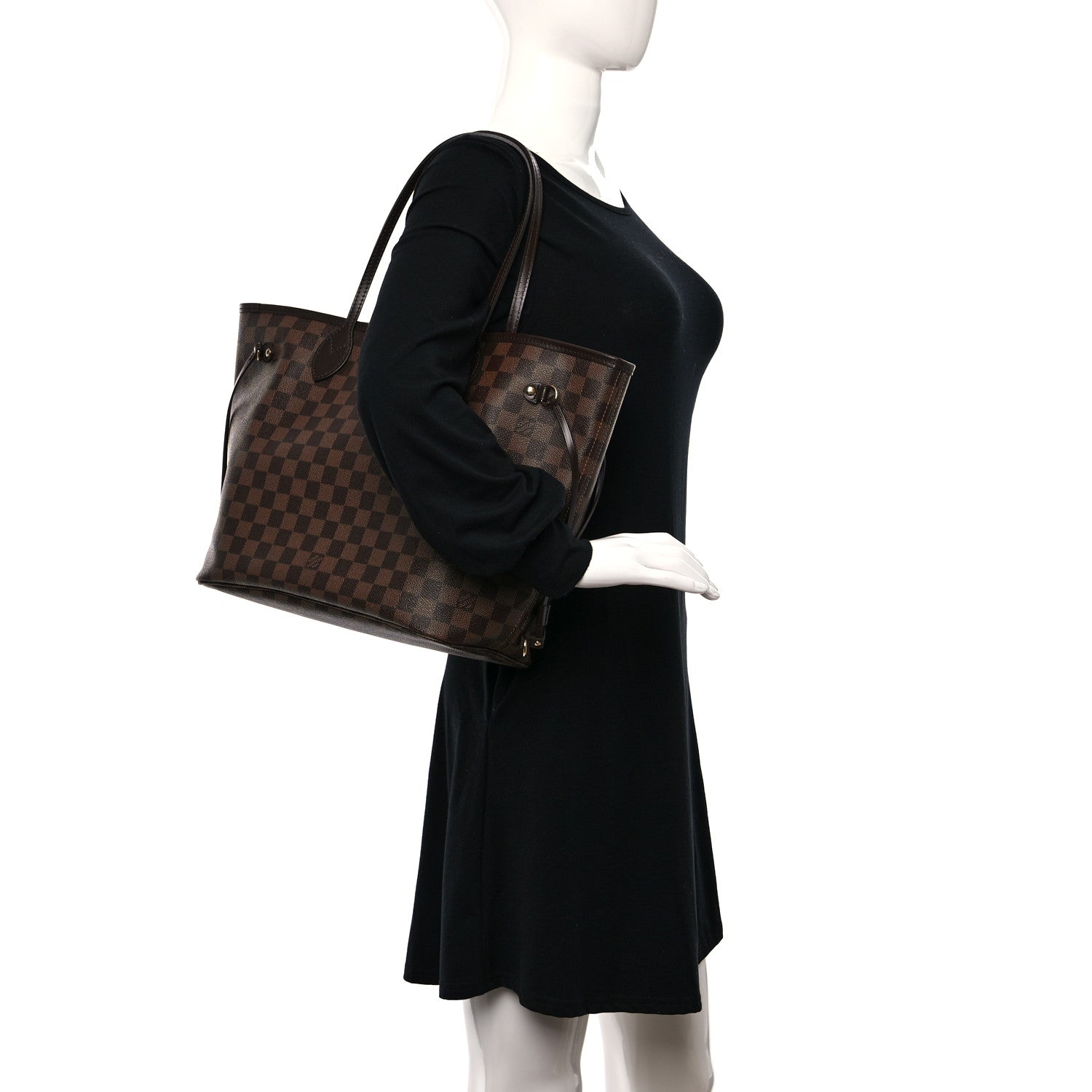 Louis Vuitton Damier Ebene Neo Neverfull MM Rose Ballerine 3 of 16