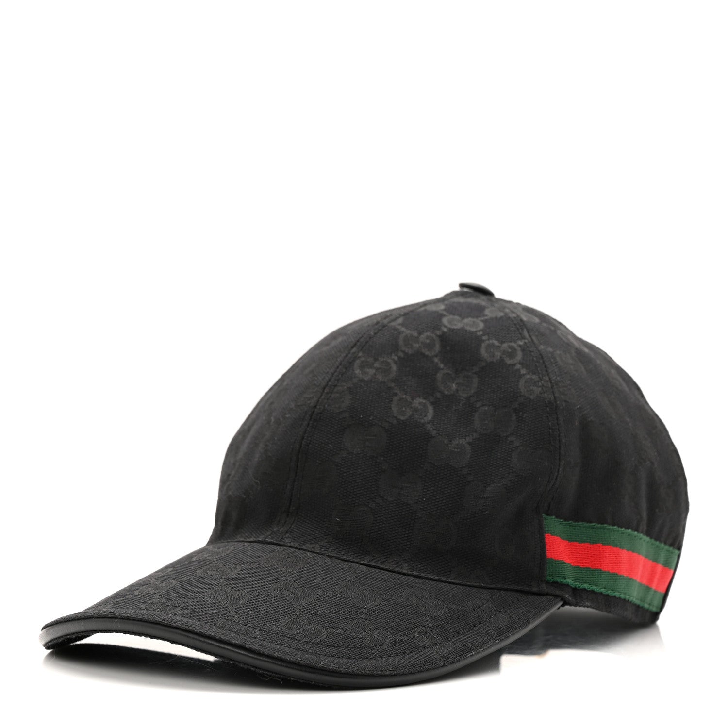 Gucci Monogram Web Baseball Hat M 58 Black 1 of 9
