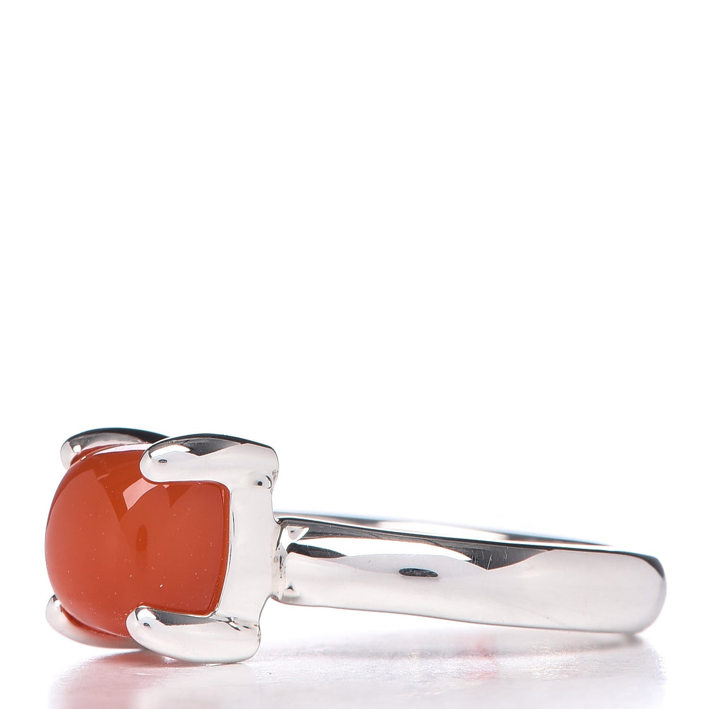 Sterling Silver Orange Chalcedony 7mm Paloma's Sugar Stacks Ring 47 4