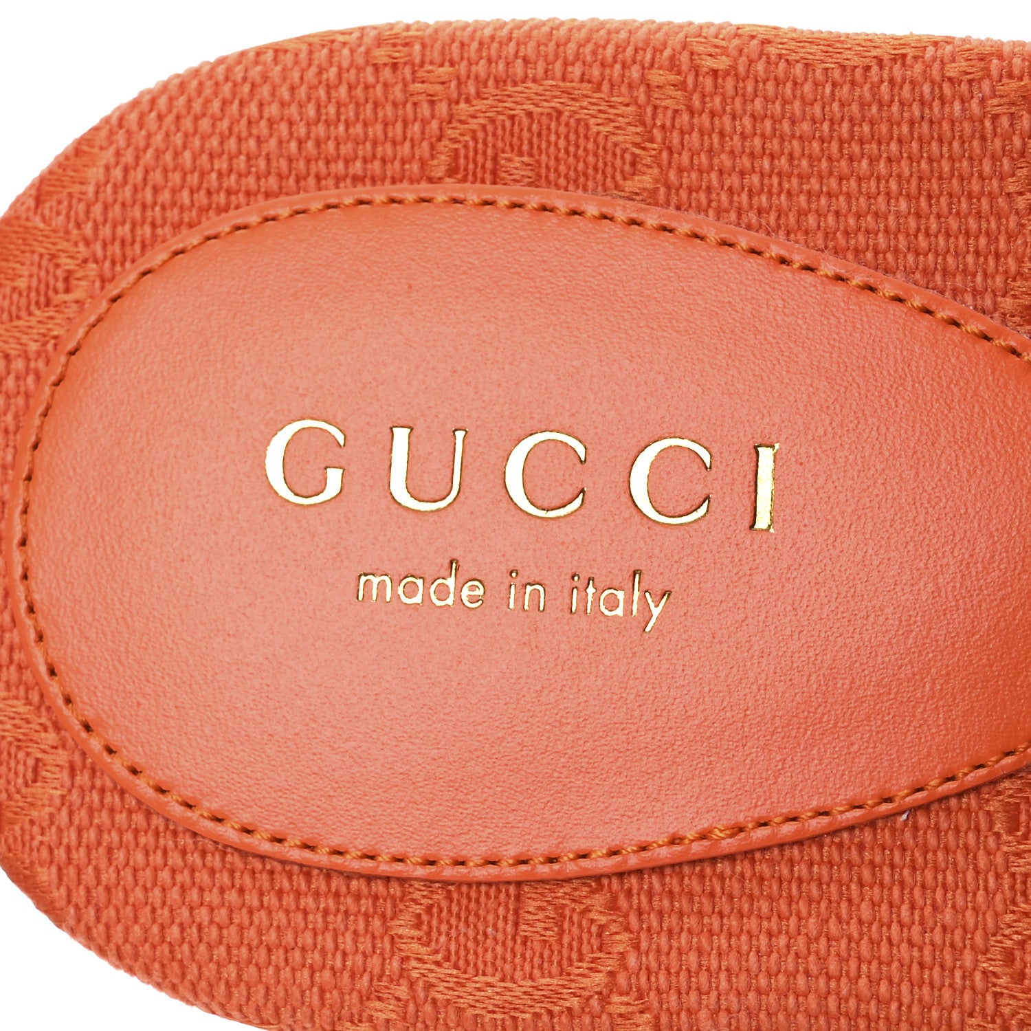 Gucci Canvas Interlocking G Cut Out Slide Sandals 40 Orange 9 of 10