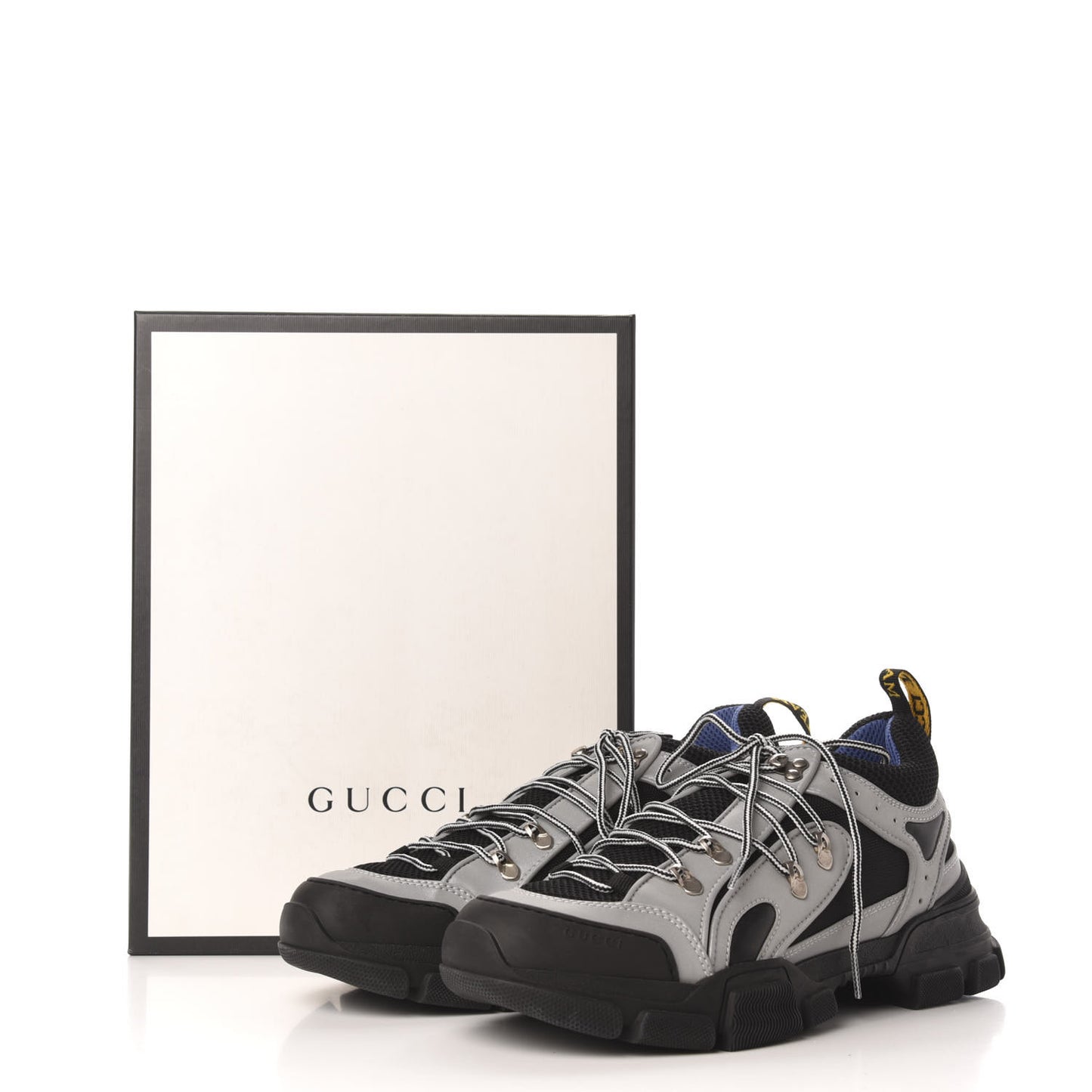 X SEGA Mesh Technical Canvas Calfskin Reflective Mens Flashtrek Sneakers 10.5 Silver Black