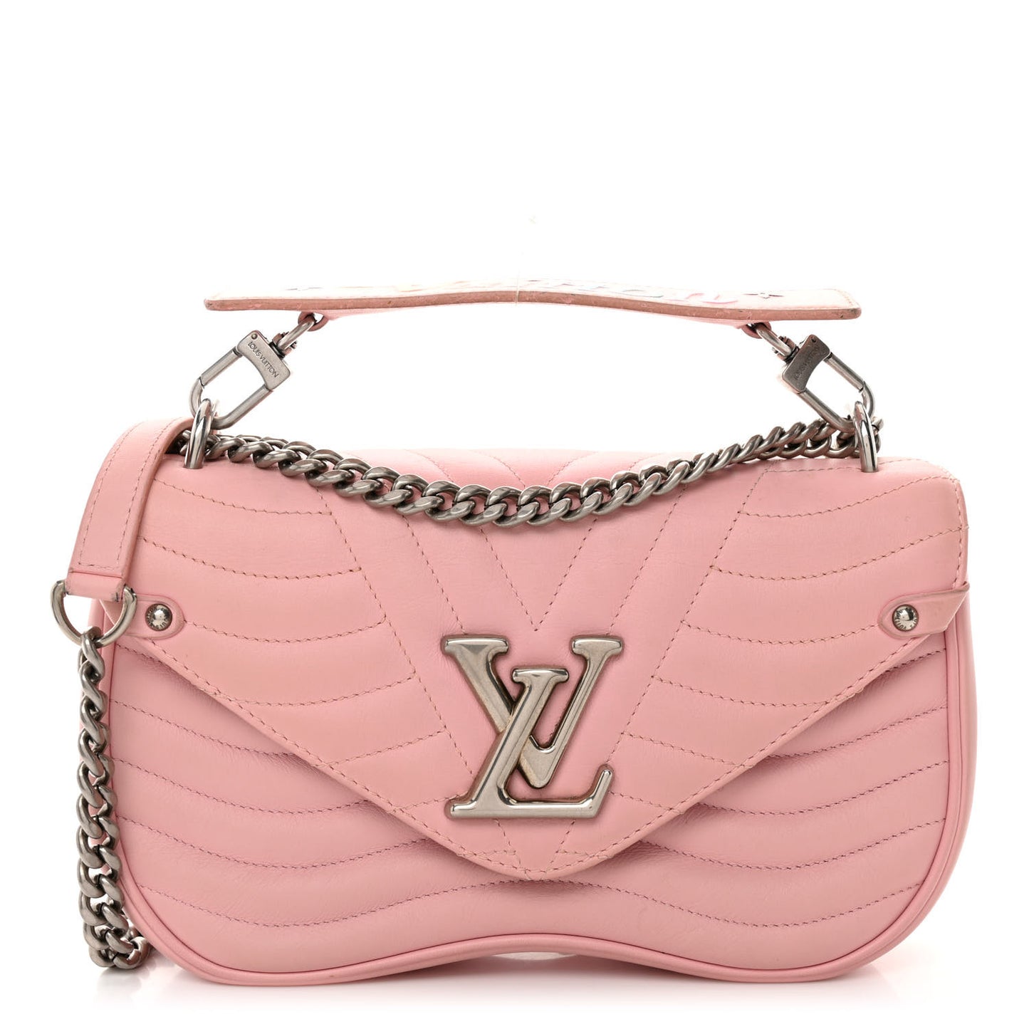 Calfskin New Wave Chain MM Smoothie Pink