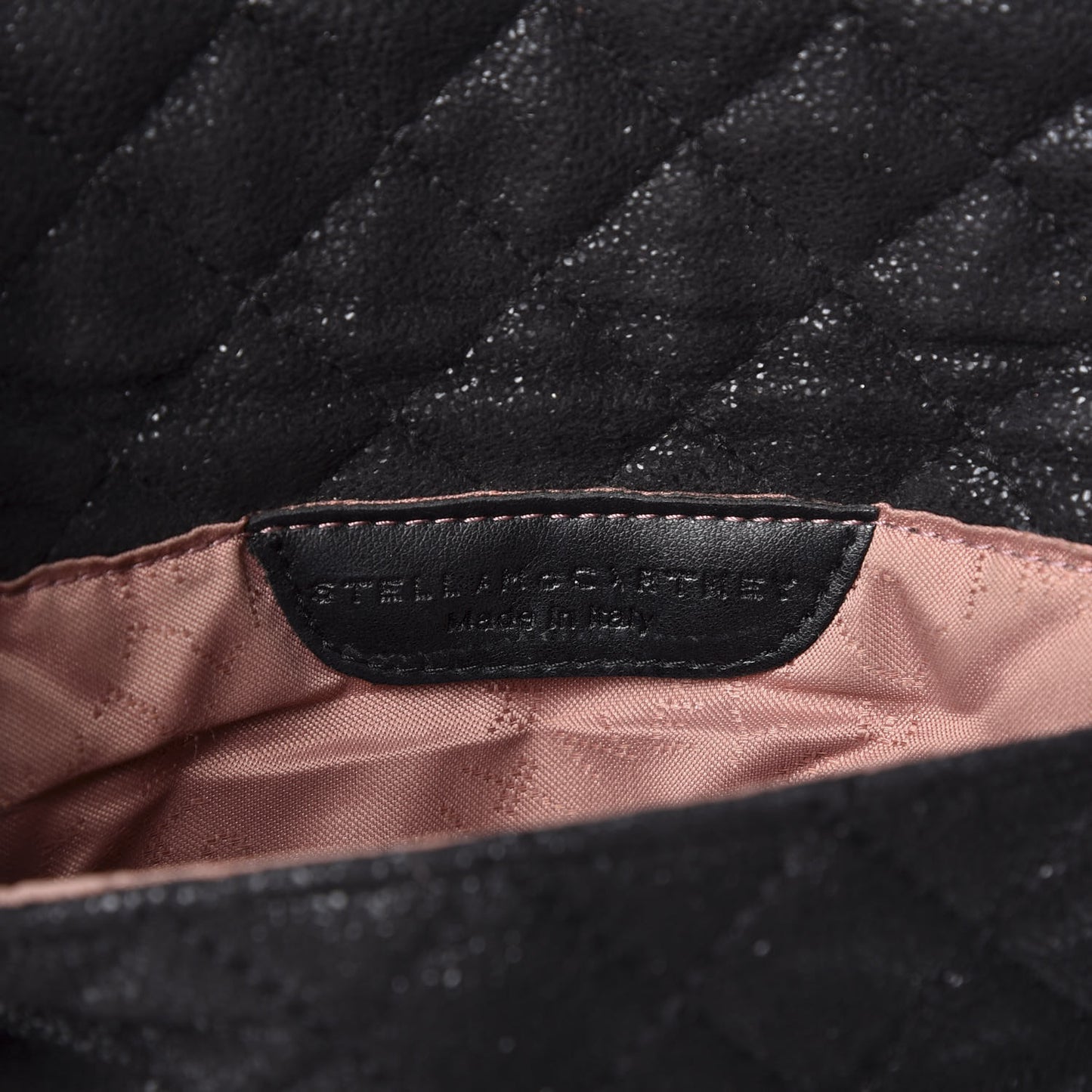 Shaggy Deer Quilted Mini Falabella Crossbody Black