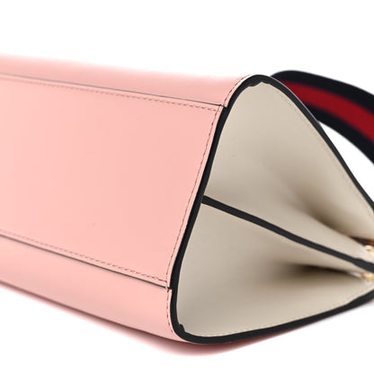 Gucci Nappa Bamboo Web Mini Nymphaea Top Handle Bag Perfect Pink Mystic White 10 of 12