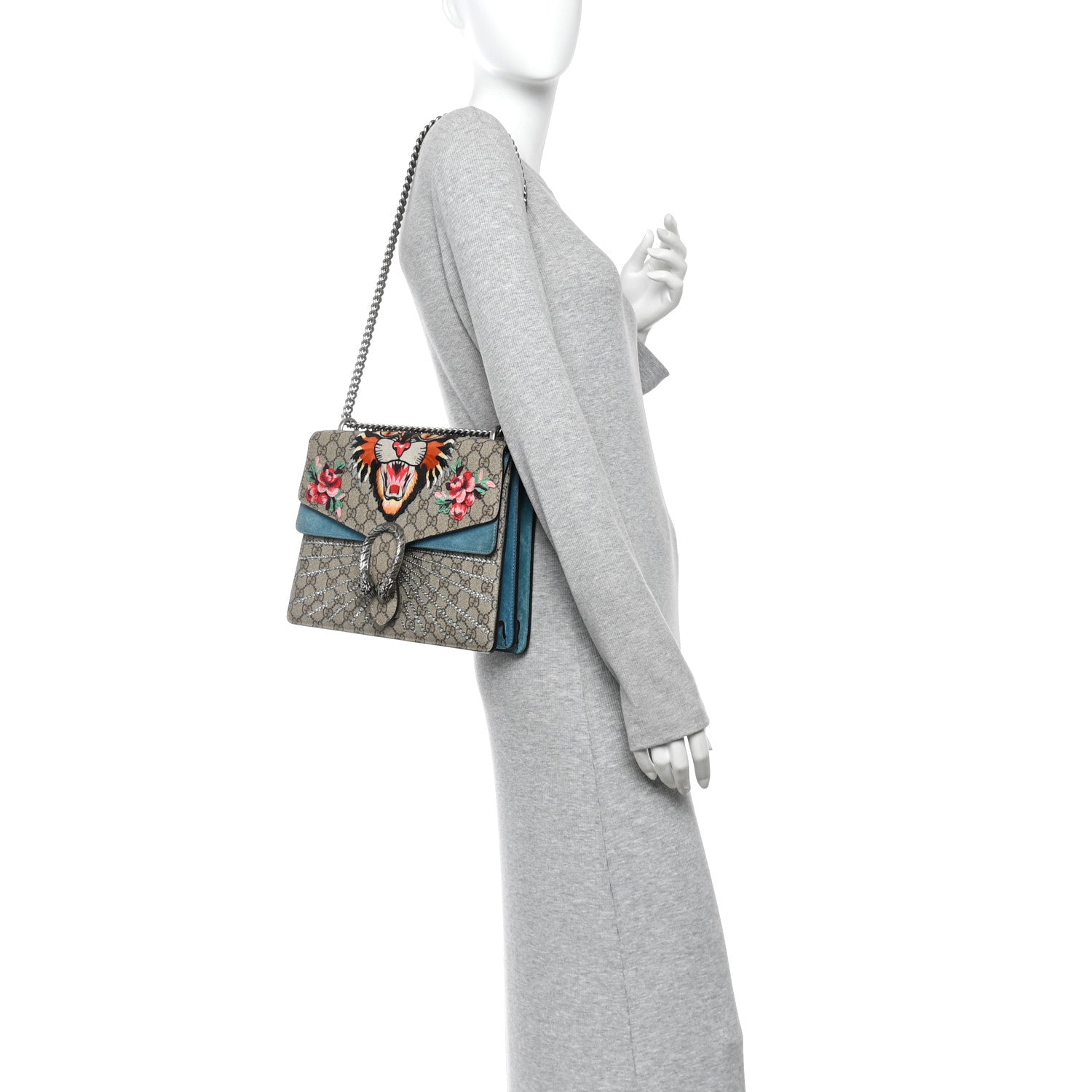 Gucci GG Supreme Monogram Angry Cat Embroidered Medium Dionysus