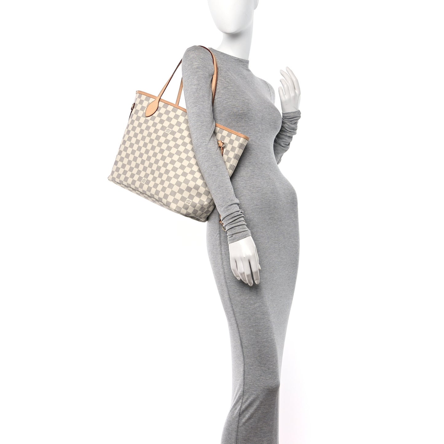 Damier Azur Neo Neverfull MM Rose Ballerine