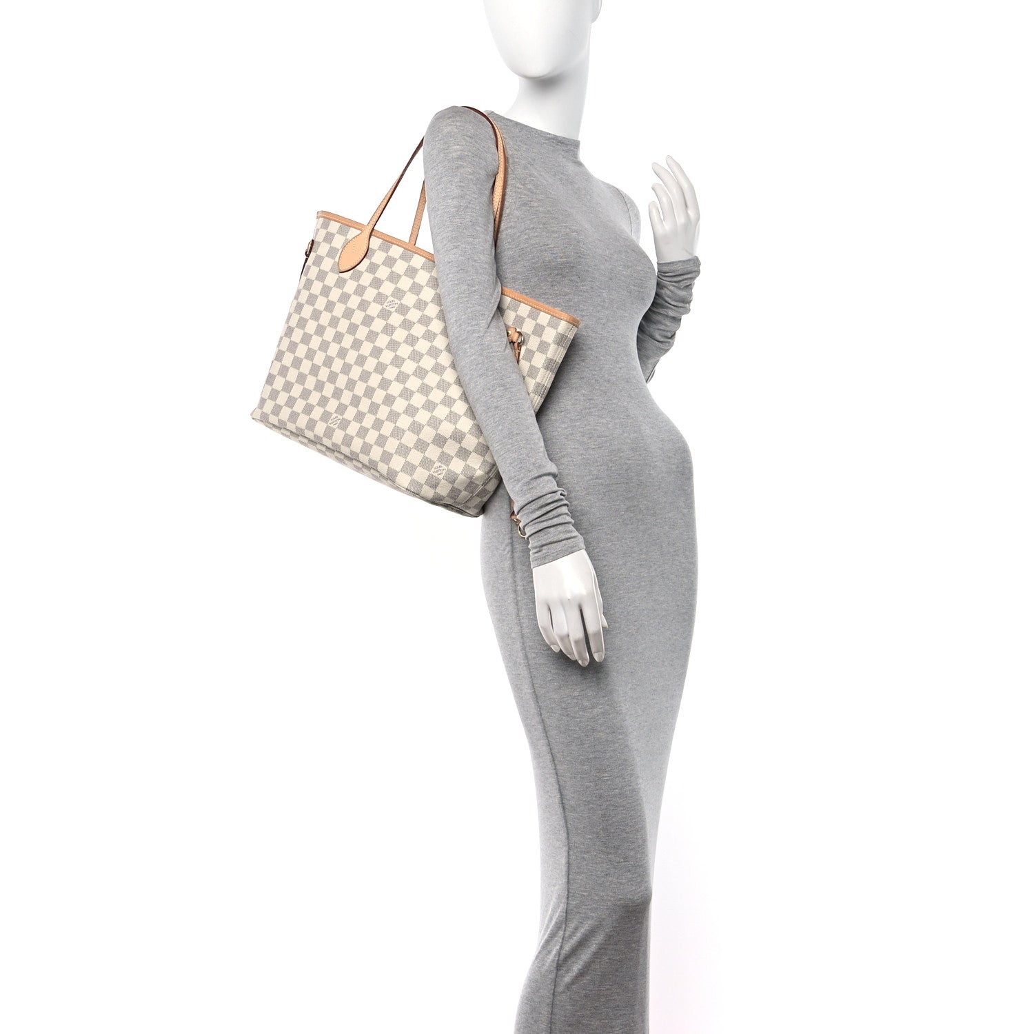 Louis Vuitton Damier Azur Neo Neverfull MM Rose Ballerine 2 of 10