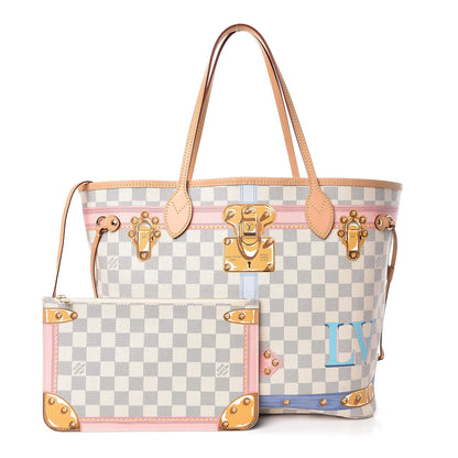 Louis Vuitton Damier Azur Summer Trunks Neo Neverfull MM 1 of 14